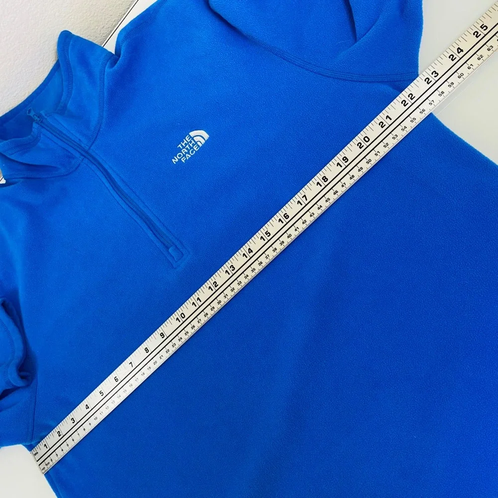 The North‎ Face Mens Large Blue 1/4 Zip Pullover Fleece Jacket Ourdoor Hiking